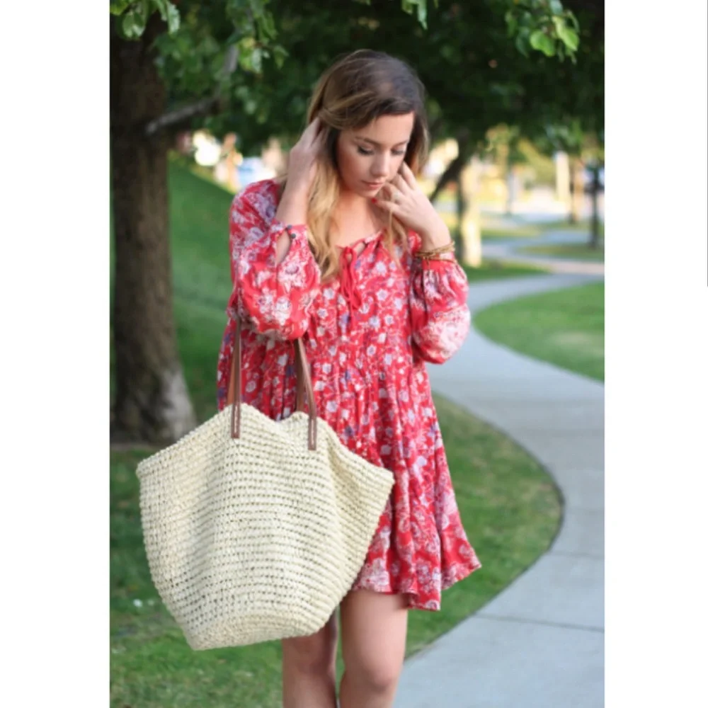 Free People a lucky Loosey Dress in Blood Orange Floral Sz XS - Picture 4 of 10